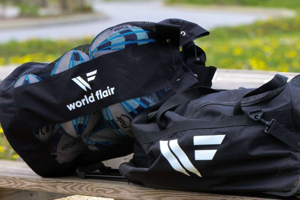 2 rugby bags, 1 to carry equipment, the other to carry balls