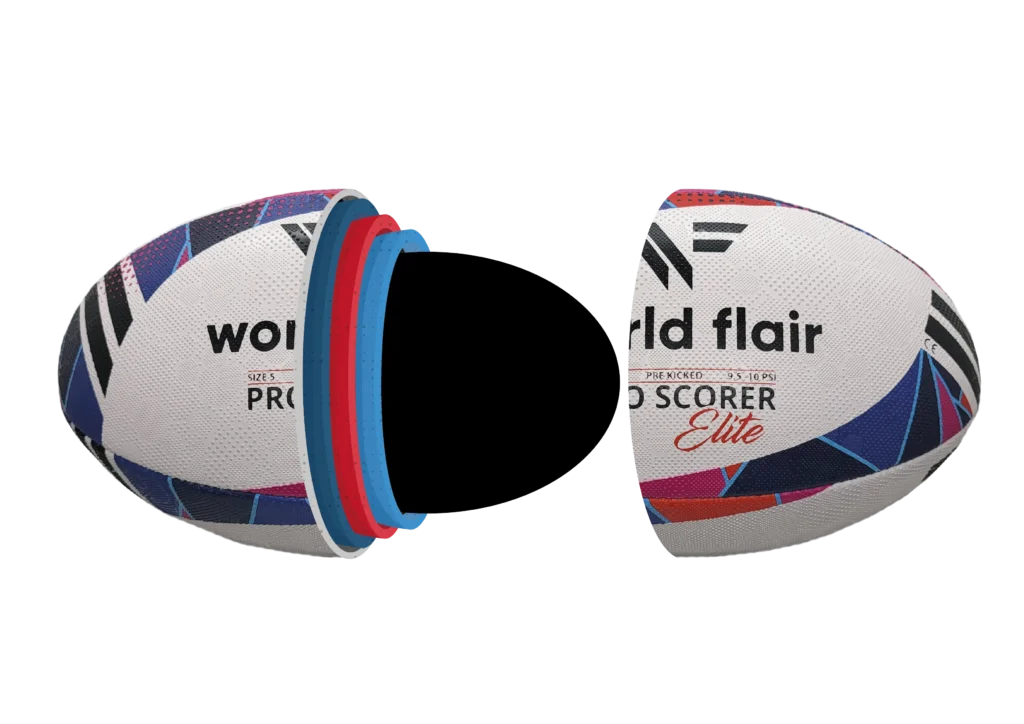 Intérieur d'un ballon de rugby - ballon de match